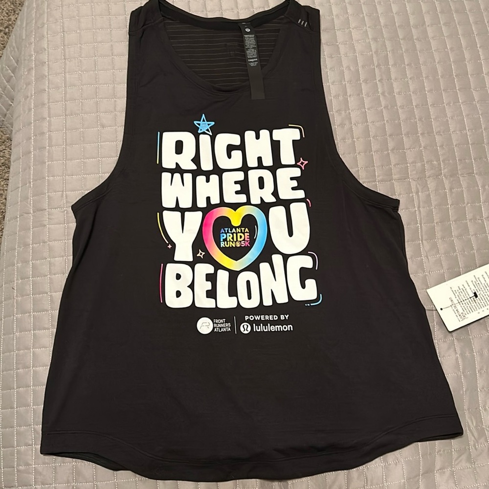 Atlanta Pride Run 2024 Men’s Tank (M) Lululemon. Free pin with purchase.